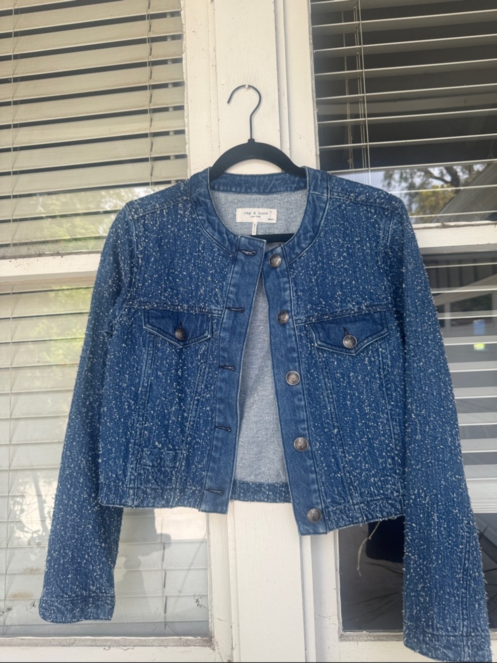 Rag & Bone Cora Tweed Denim Crop Jacket - Picture 12 of 12